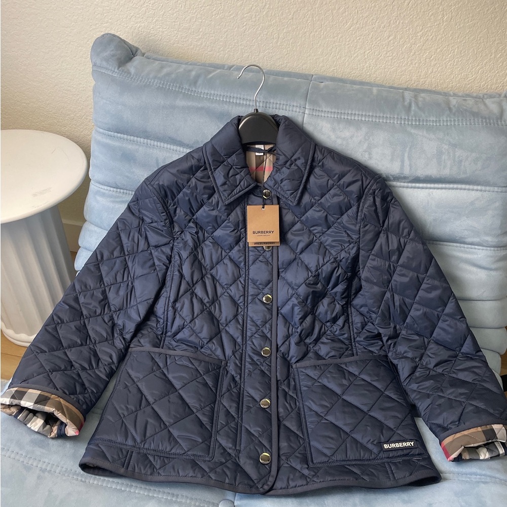 Sale ends 6/30 Burberry brand new authentic quilted jacket black m